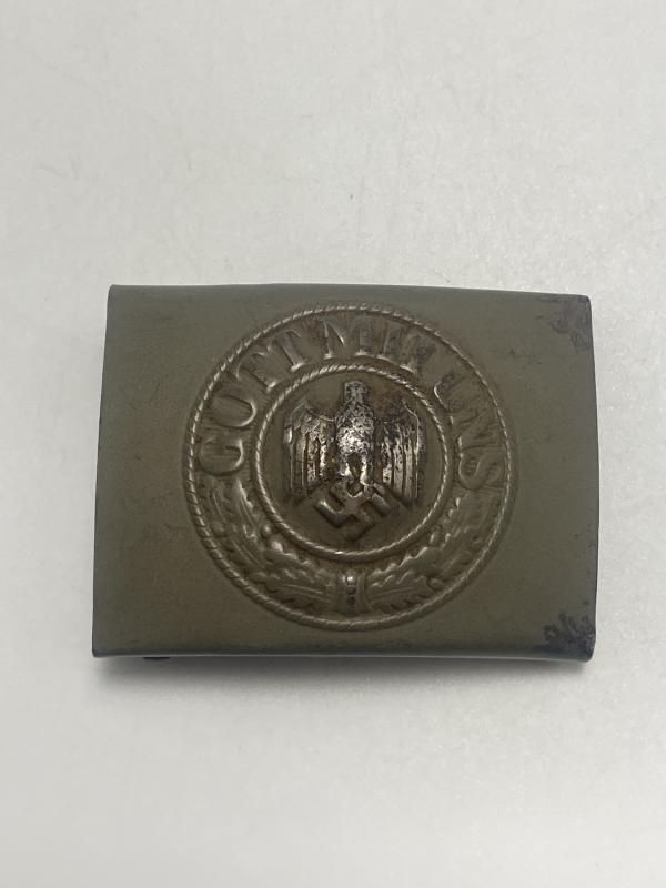 German Army Green Painted Combat Belt Buckle