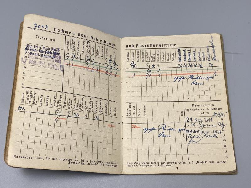 German Army Soldbuch Soldat Julius Sauter KIA Würzburg 1945