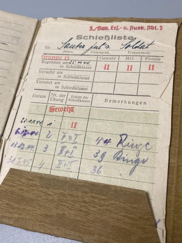 German Army Soldbuch Soldat Julius Sauter KIA Würzburg 1945