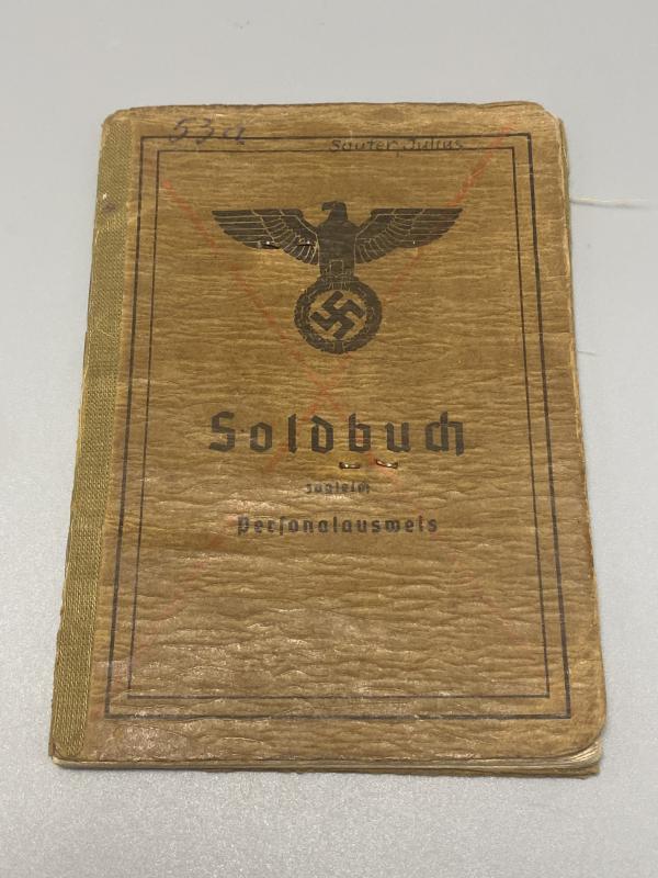 German Army Soldbuch Soldat Julius Sauter KIA Würzburg 1945