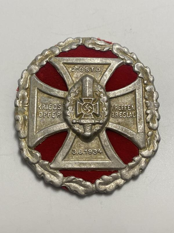 NSKOV Kreigs Opfer Treffen-Breslau Day Badge