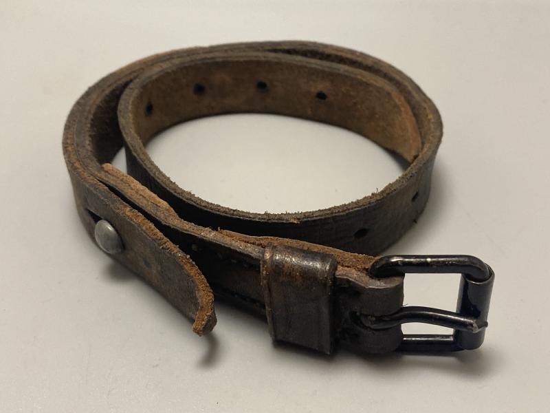 Black Leather German Army Zeltbahn Equipment Strap xmw45