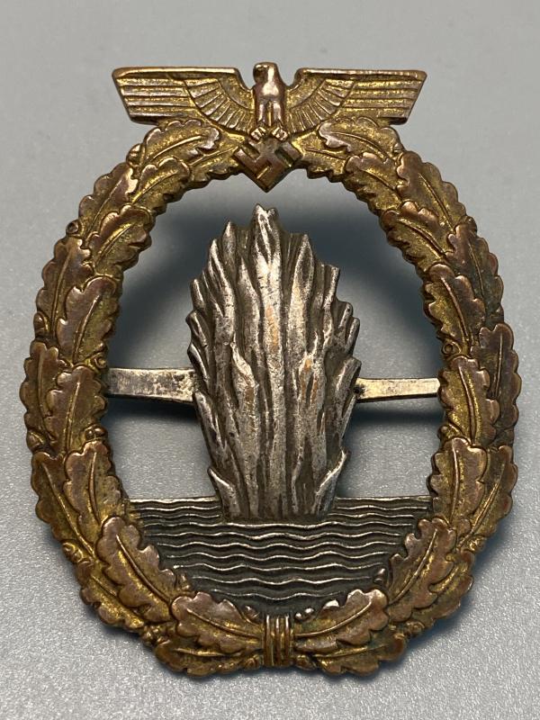 Tombak Mine Sweeper Badge Wilhelm Deumer
