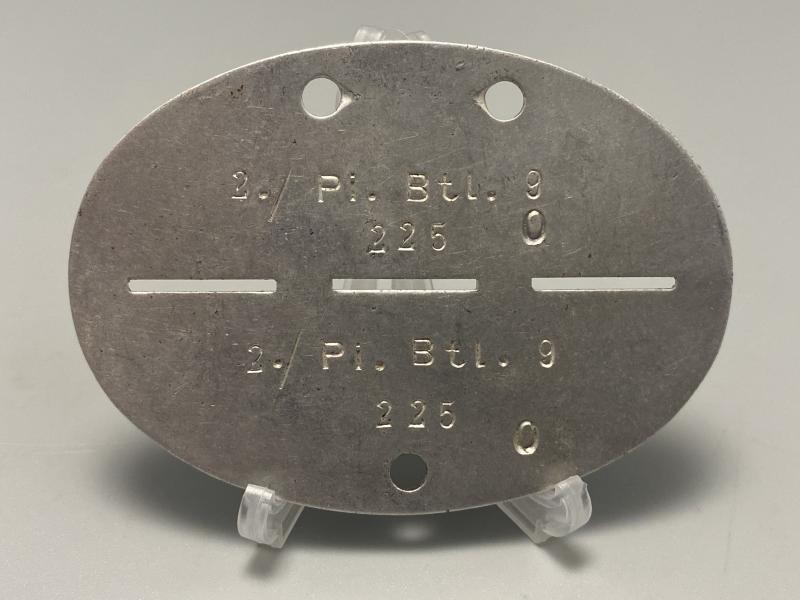 German Army ID Disc 2./Pi.Btl.9