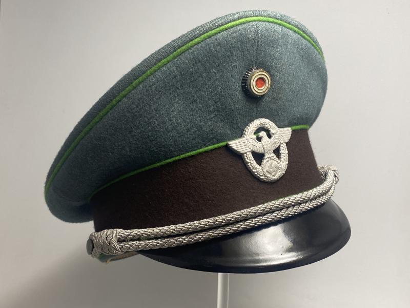 German Ordnungspolizei Officers Visor Cap