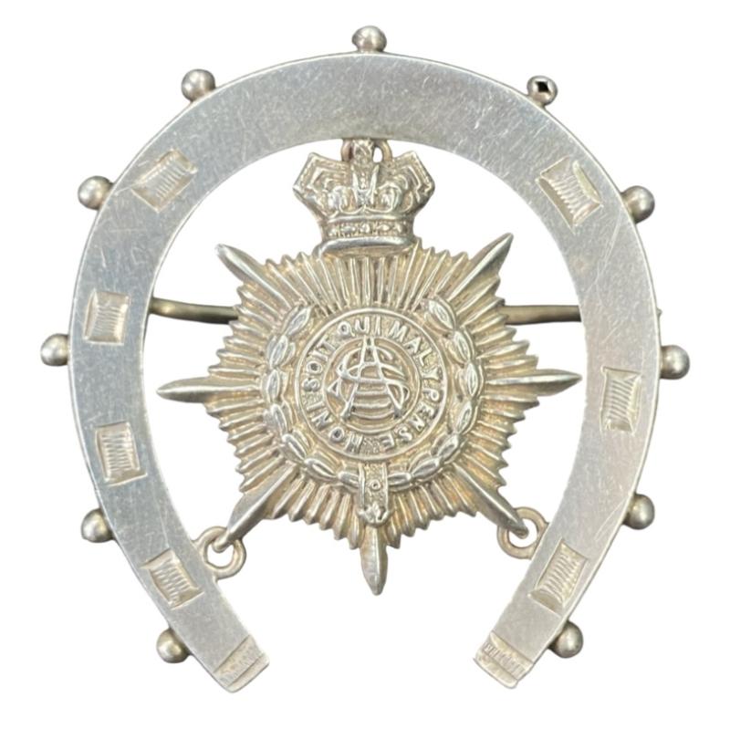 Victorian Circa 1900 British Army Service Corps Sterling Silver Sweetheart Brooch