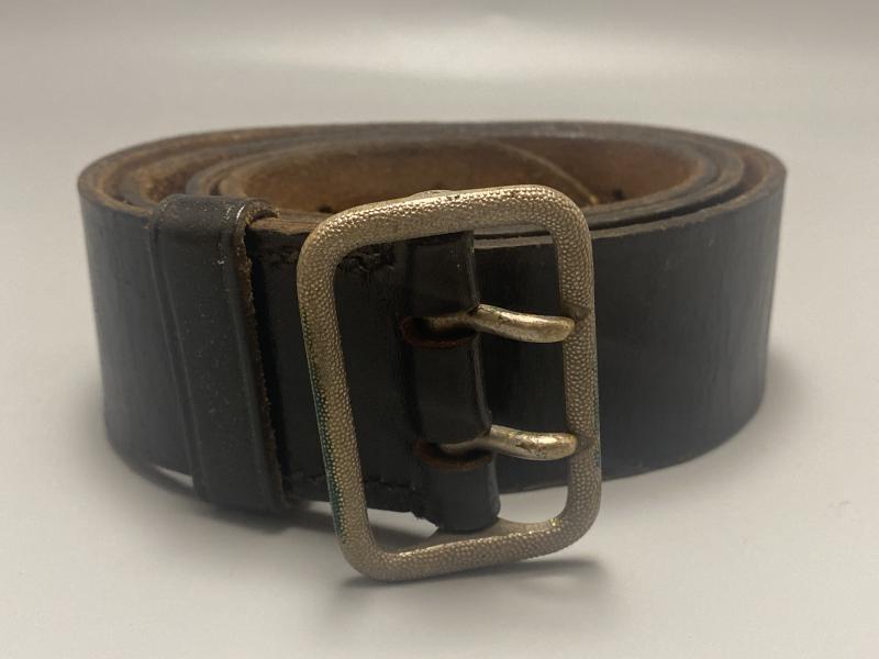 Late War RZM Marked Black Leather Claw Grip Belt