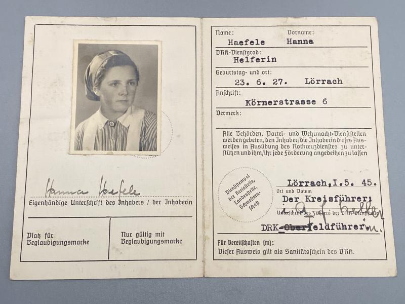 DRK Nurses Membership Book Hanna Haefele