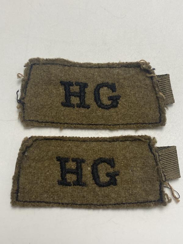 British Home Guard Slip On Epaulette Titles