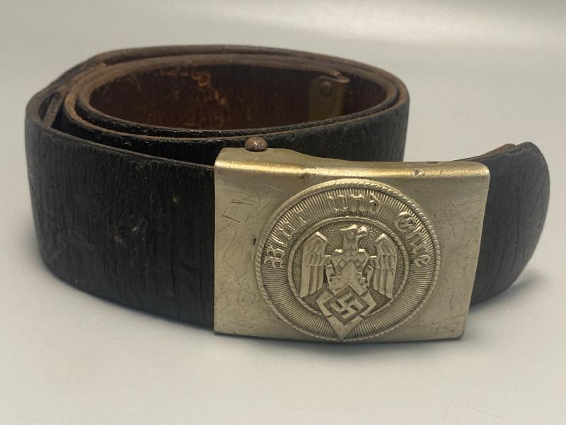 Hitler Youth Nickel Plated Double Marked Assmann Buckle & Belt