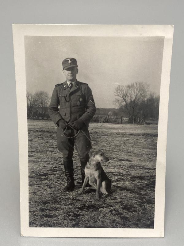 Waffen SS NCO “Der Fuhrer” Regiment with Dog Photograph