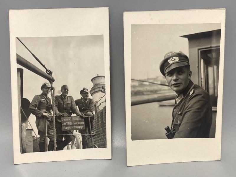 Pair of Postcard Size Photographs German Army Officer