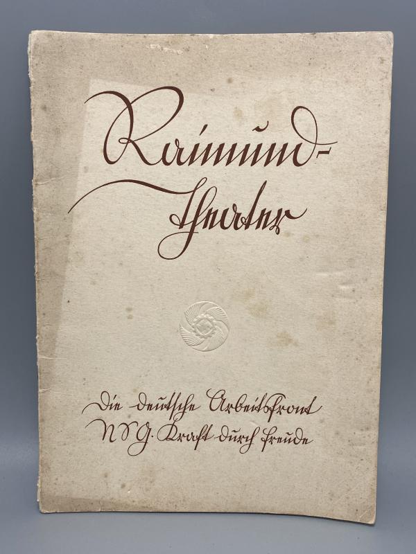 Raimund Haider Cultural Programme Booklet “Kraft Durch Freinde” 1937