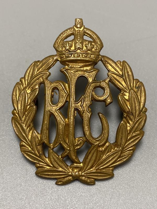 WW1 Brass Royal Flying Corps Cap Badge