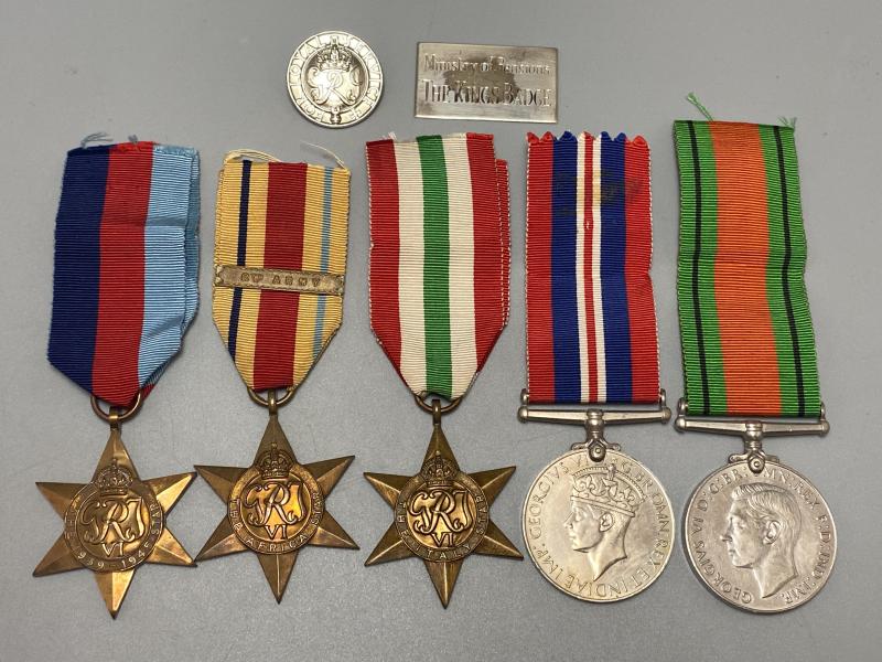 8th Army Africa/ Italy Campaign Medal Group with Loyal Service Badge