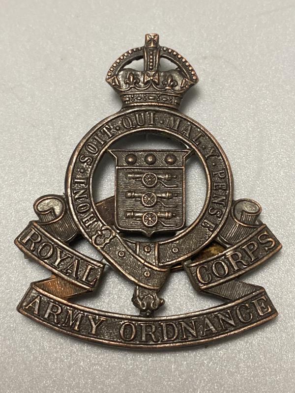 Bronze WW2 British Royal Army Ordnance Corps Cap Badge