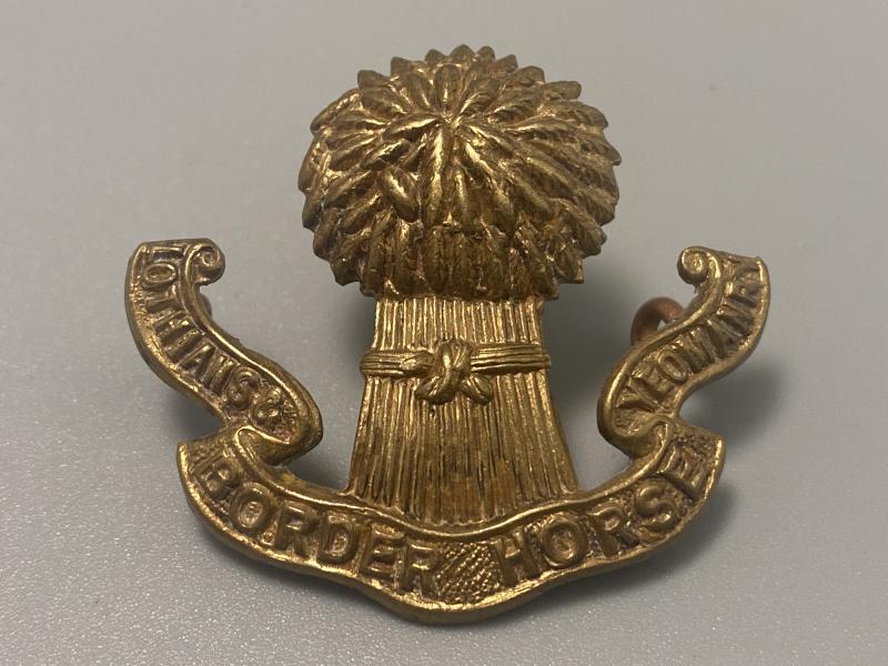 WW1 Lothians & Border Horse Yeomanry Officers Cap Badge