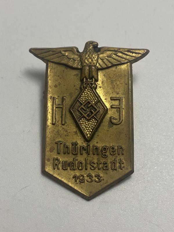 Hitler Youth Thüringen Rudolstadt 1933 Day Badge