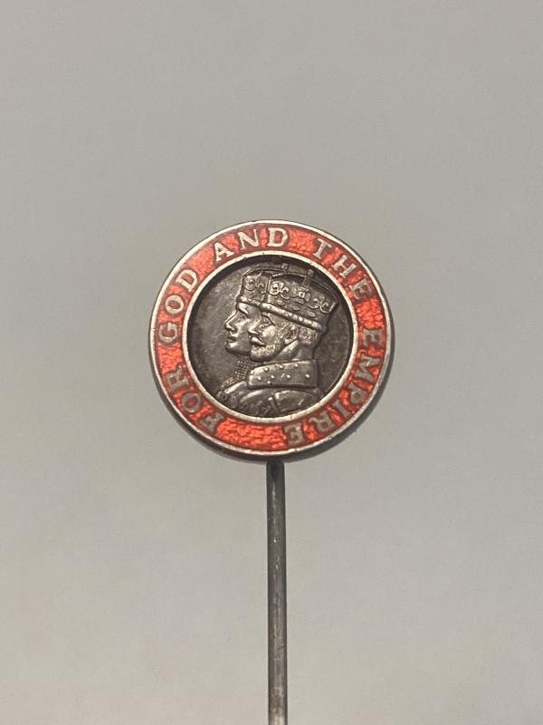 For King & Empire 1935 George V Jubilee Stick Pin Sterling Silver