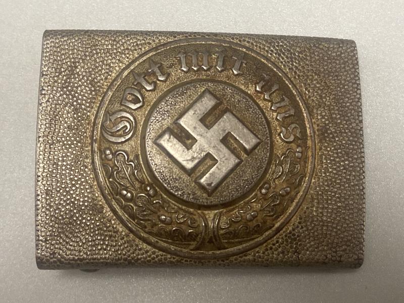 Steel German Police Belt Buckle Christian Theodor Dicke