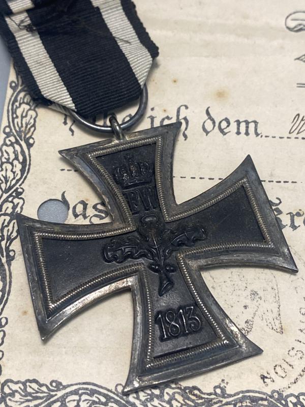 WW1 Iron Cross Second Class Unteroffizier August Müller 9.Komp.Res.Inf.Rgt.233 / 195th Inf Division
