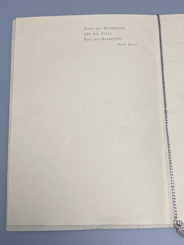 Hitler Youth Gymnastics Tournament Achievement Certificate