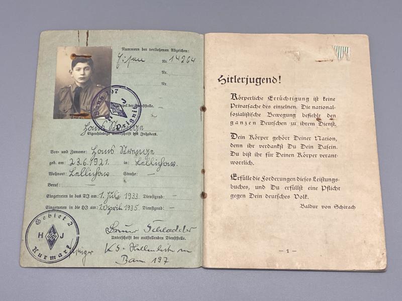 Leistungsbuch Der Hitler Jugend Progression Book