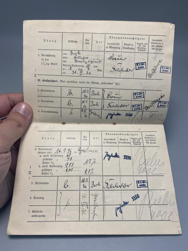 Leistungsbuch Der Hitler Jugend Progression Book