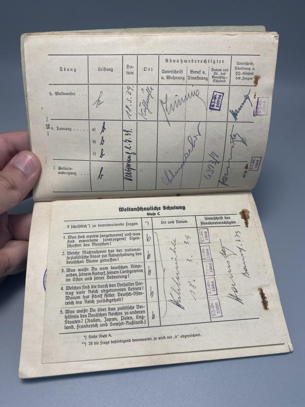 Leistungsbuch Der Hitler Jugend Progression Book