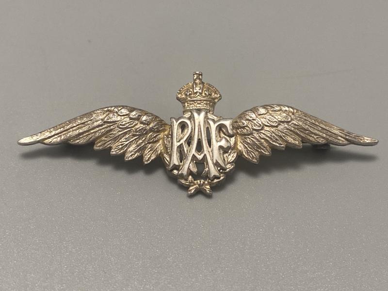 WW2 Sterling Silver RAF Sweetheart Badge