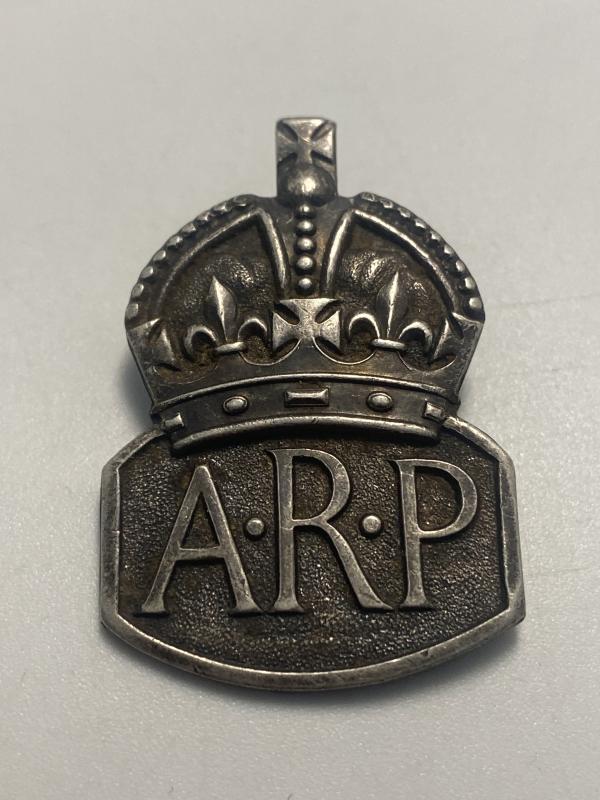 WW2 ARP Silver Lapel Badge