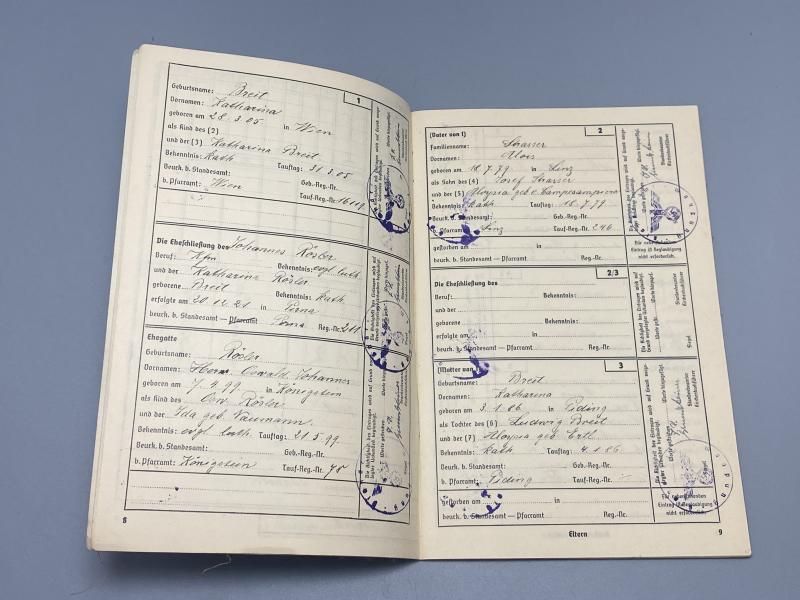 German “Ahnenpaß” Used to Prove Racial Purity