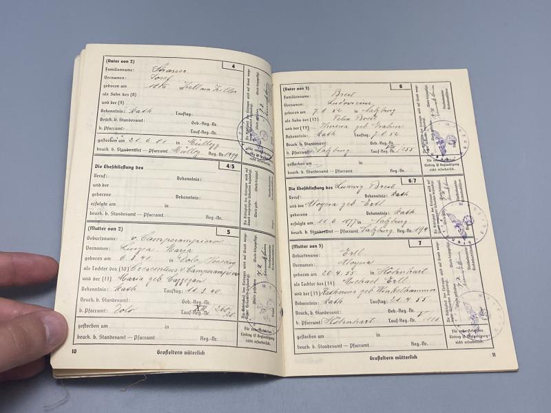 German “Ahnenpaß” Used to Prove Racial Purity