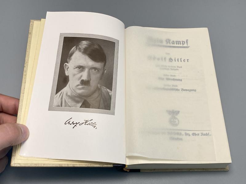1942 Print Adolf Hitler Mein Kampf Wedding Edition Volklingen Saar