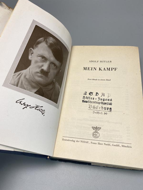 1941 Print of Adolf Hitlers Mein Kampf with Dustcover