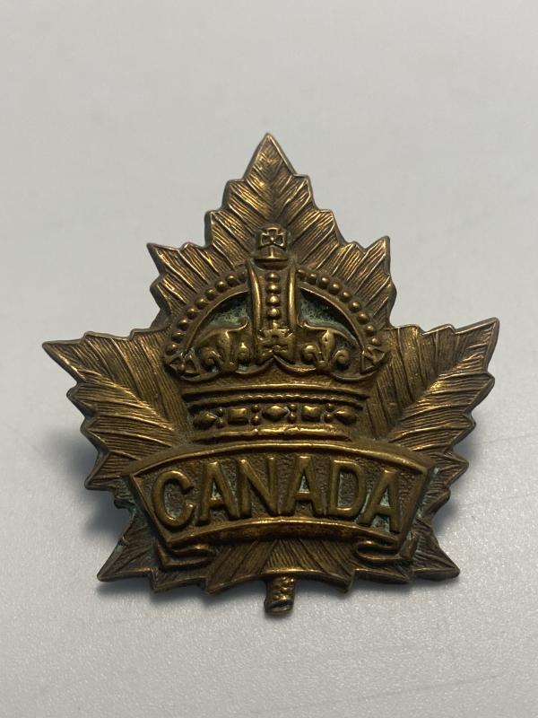 WW1 Canadian General Service Cap Badge CEF