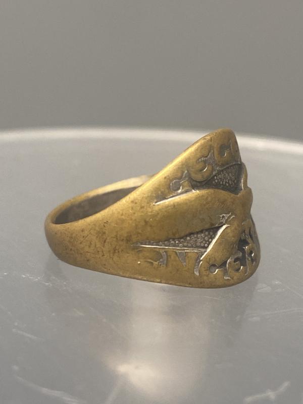 Rare “Gegen Engeland” Luftwaffe Silver Plated Ring