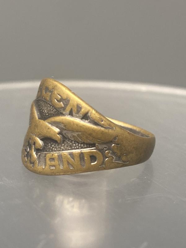 Rare “Gegen Engeland” Luftwaffe Silver Plated Ring