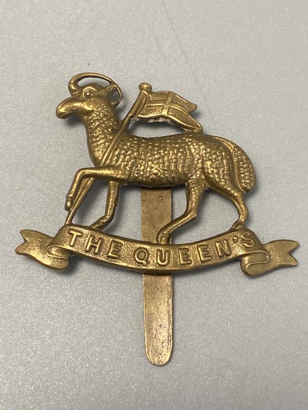 WW1 Economy Queens Own West Surrey Regiment Cap Badge