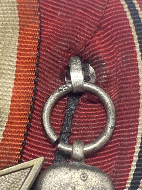 Three Placement Mounted Medal Bar EK2, KVK2, Ostmedaille