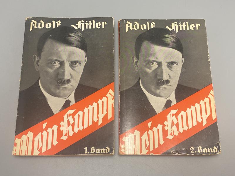 Adolf Hitler “Mein Kampf” Band 1 & 2 Printed 1938 Both With Dustcovers