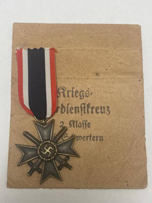 War Merit Cross Second Class With Swords Carl Poelath With Packet