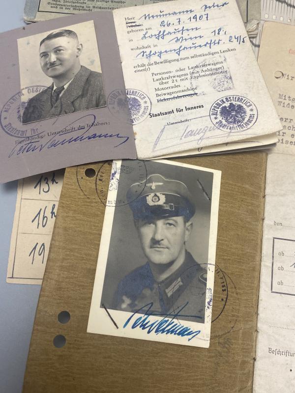 German Army Soldbuch Group Gefr. Peter Neumann Stamm-Kp.Ls.Ers.Btl.11/17