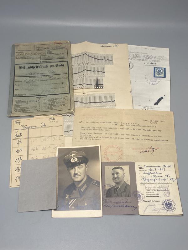 German Army Soldbuch Group Gefr. Peter Neumann Stamm-Kp.Ls.Ers.Btl.11/17