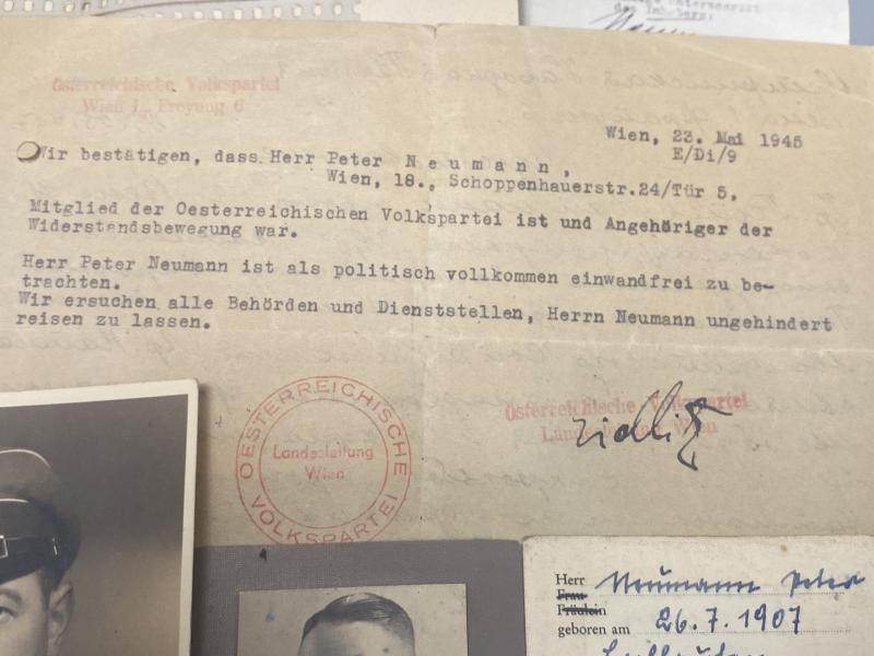 German Army Soldbuch Group Gefr. Peter Neumann Stamm-Kp.Ls.Ers.Btl.11/17