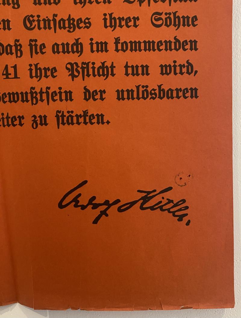 1940/41 WHW Charity Relief Poster