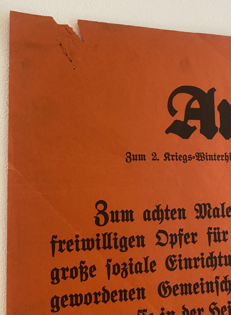 1940/41 WHW Charity Relief Poster