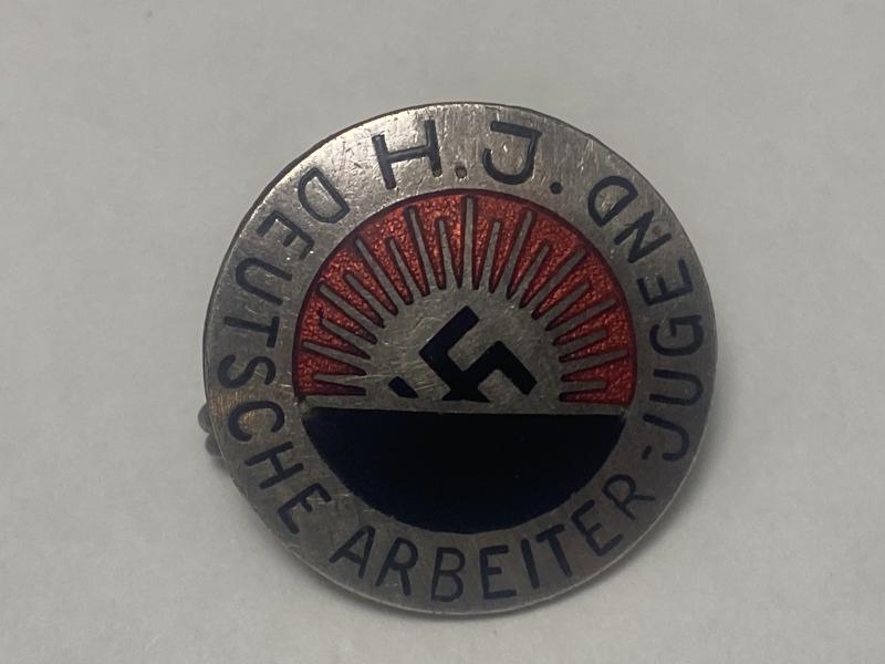 First Pattern Hitler Youth Members Badge RZM Ges.Gesch