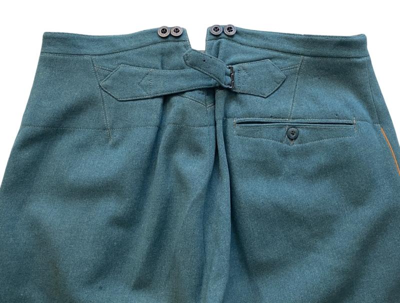 WW2 German Schutzpolizei Straight Leg Trousers Orange Piped