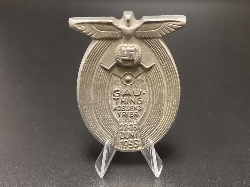 Gau-Thing Koblenz-Trier 22-23 Juni 1935 Day Badge